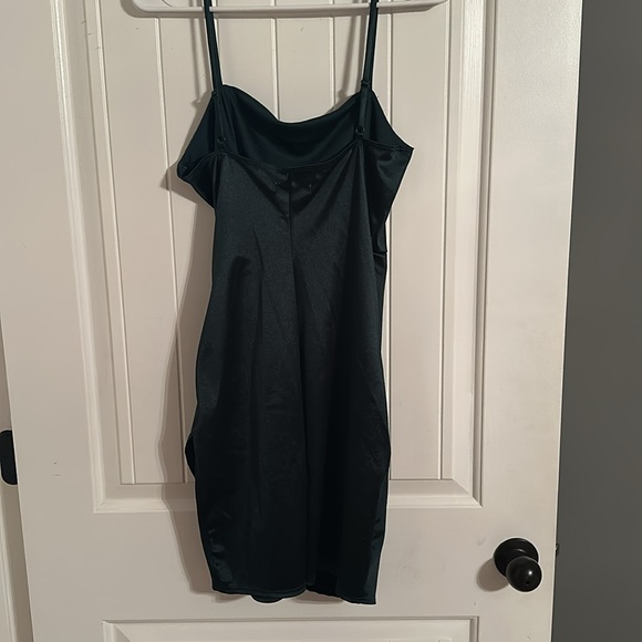 Women’s Honey and Rosie Emerald Mini Cowel Neck Trifold Skirt - Picture 2 of 4